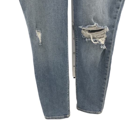 Hudson Nico Distressed Knee Blue Super Skinny Jeans - Picture 6 of 11